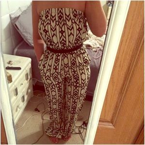 Black & White Jumpsuit w/ Pockets